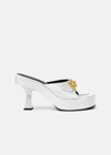 VERSACE MEDUSA BIGGIE MULES, FEMALE, WHITE, 37.5