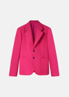 Versace Medusa Single-breasted Virgin-wool Blazer In Fuchsia