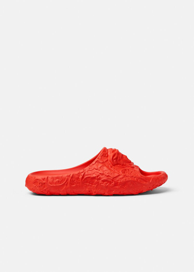 Versace Medusa Dimension Sliders, Male, Orange, 43 In Orange