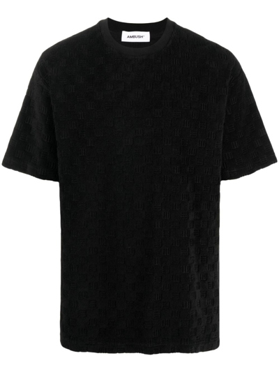 Ambush Monogram Chenille T-shirt In Black