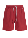 Mc2 Saint Barth Plain Swim Shorts In Red