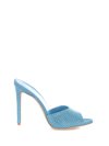 Paris Texas Holly Embellished Suede Sandals In Azzurro