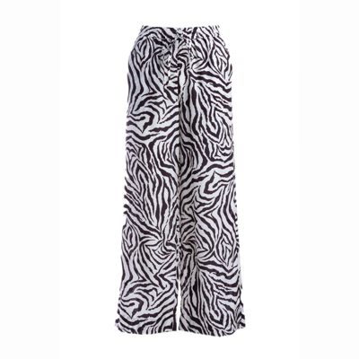 P.a.r.o.s.h Zebra-print Silk Trousers In Dark Brown