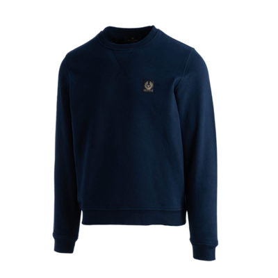 Belstaff Logo Print Jersey Sweatshirt In Navy