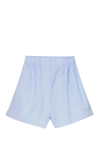 Patou Logo-embroidered Cotton Shorts In Heavenly