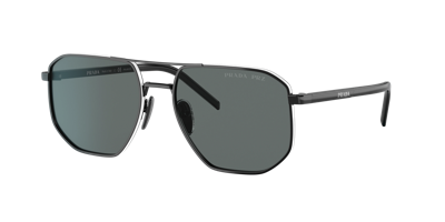 Prada Man Sunglass Pr 59ys In Polar Dark Grey