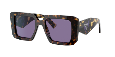 Prada Woman Sunglasses Pr 23ysf In Violet Mirror