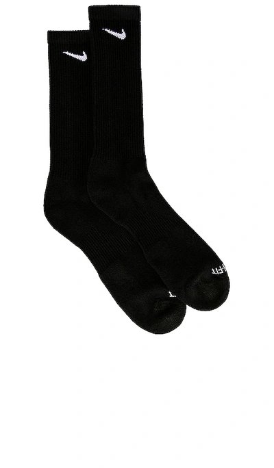 Nike Everyday Plus Cushioned Socks In Black & White