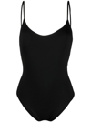 FISICO FISICO WOMAN'S  BLACK STRETCH FABRIC ONE-PIECE SWIMSUIT