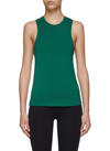 Splits59 Toni Round-neck Stretch-jersey Tank Top In Green