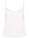 MARTHA MEDEIROS LEAF-EMBELLISHED SATIN CAMISOLE