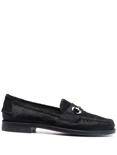 Sebago Joe Wild Faux-leather Loafers In Black