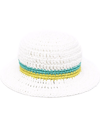 Pucci Interwoven-design Stripe-detail Hat In White