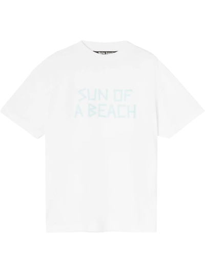 Palm Angels Slogan-print T-shirt In White
