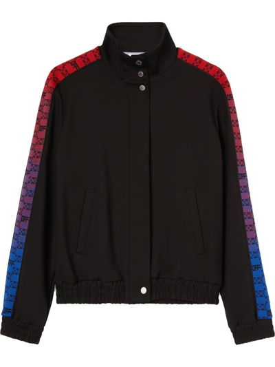 Off-white Monogram-band Track Jacket In Black