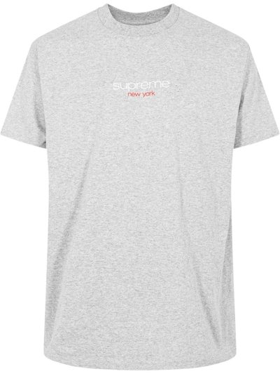 Supreme Classic Logo Crew Neck T-shirt In Grey