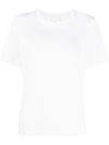 Allude Round-neck Short-sleeve T-shirt In Weiss