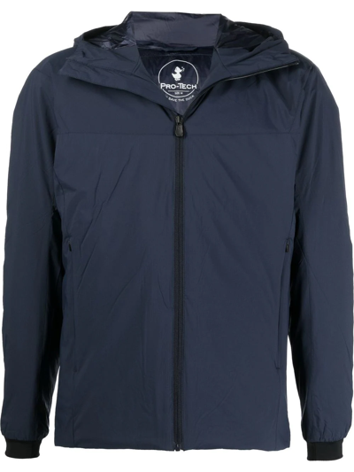 Save The Duck Padded Zip-up Jacket In Blue