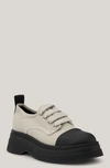 Ganni Creepers Canvas Lace-up Derby Shoes In White