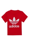 Adidas Originals Babies' Logo-print Short-sleeved T-shirt In Red