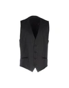 DOLCE & GABBANA DOLCE & GABBANA MAN VEST BLACK SIZE 40 VIRGIN WOOL, SILK, VISCOSE, COTTON, TEXTILE FIBERS,49224820EI 3