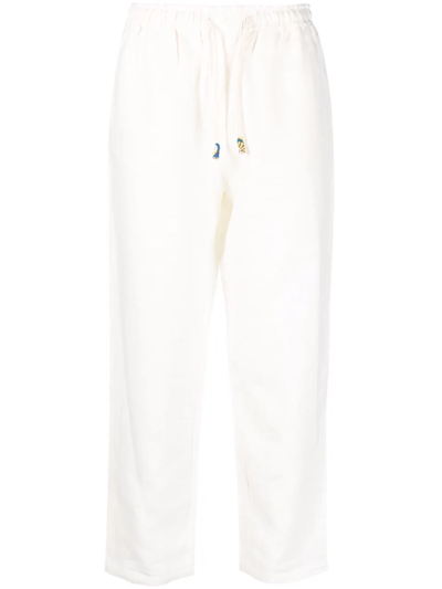 Peninsula Swimwear Drawstring-waist Three-pocket Straight Trousers In Neutrals