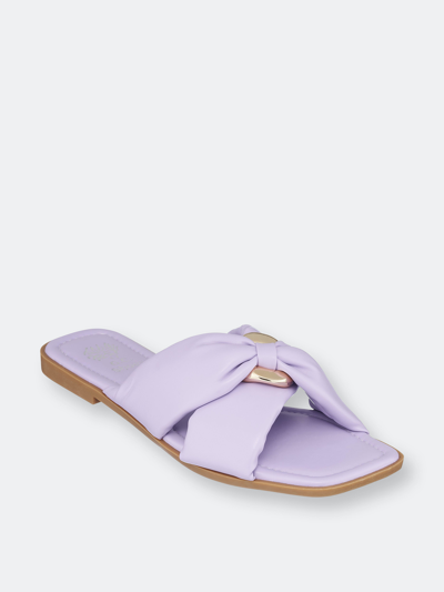 Gc Shoes Women's Perri Slide Flat Sandals In Purple