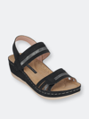 Gc Shoes Women's Samar Wedge Sandals In Black