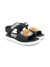 Moschino Teddy Bear Motif Sandals In Black