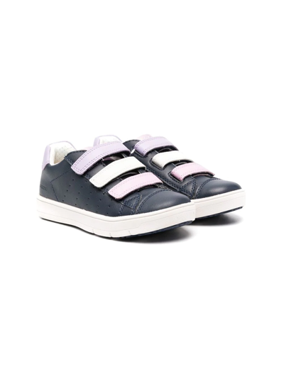 Geox Kids' Silenex Touch Strap Trainers In Blue