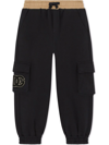 DOLCE & GABBANA COTTON CARGO TRACK TROUSERS