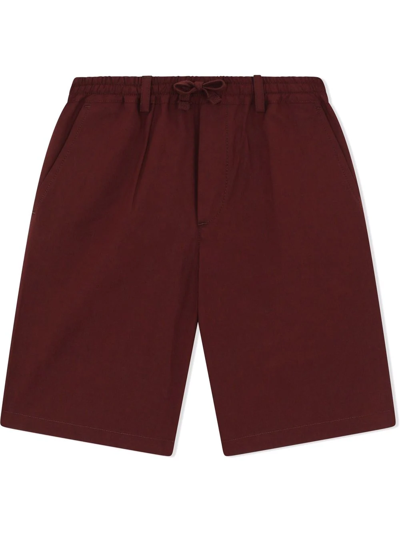 Dolce & Gabbana Kids' Drawstring Cotton Shorts In Red