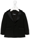 Dsquared2 Blue Jacket For Baby Boy With Black Trimming In Black