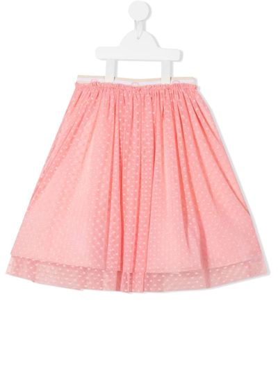 Aigner Kids' Heart-jacquard Tutu Skirt In Pink