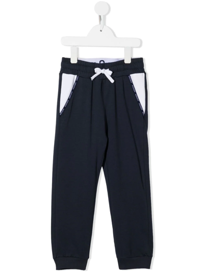 Aigner Kids' Logo-tape Track Pants In Blue