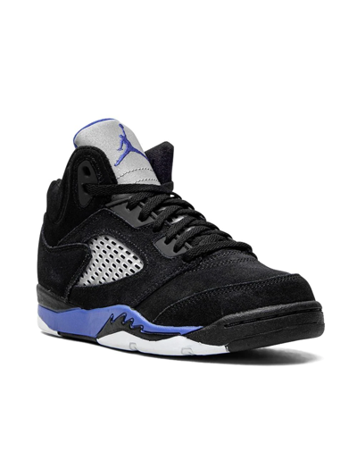 Jordan Kids' Air  5 Retro "racer Blue" Sneakers In Black