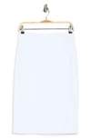 T Tahari Pull-on Ponte Pencil Skirt In White