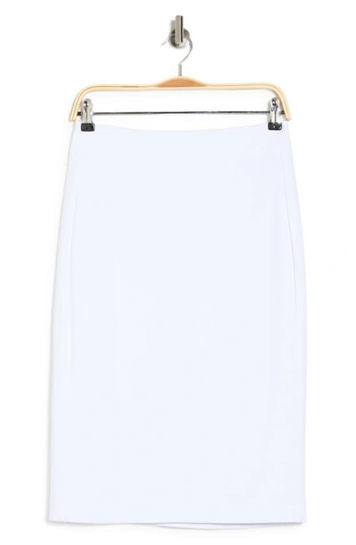 T Tahari Pull-on Ponte Pencil Skirt In White
