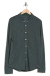 Threads 4 Thought Mika Pique Button-down Shirt In Heather Marsh