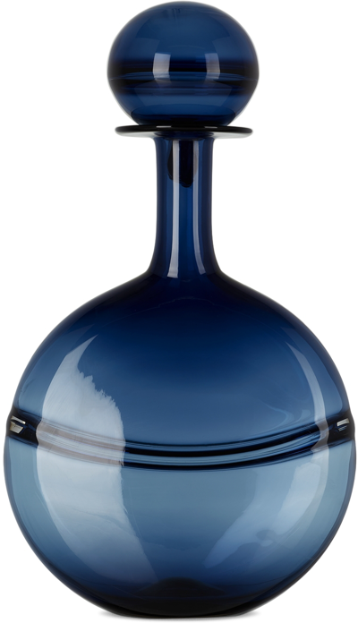 Gary Bodker Designs Blue Large Flat Reflection Bottle In Midnight