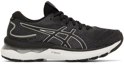 Asics Women's Gel-nimbus 24 Running Sneakers From Finish Line In Black/silver