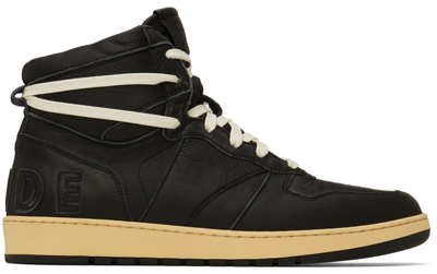 Rhude Ssense Exclusive Black Rhecess Hi Sneakers