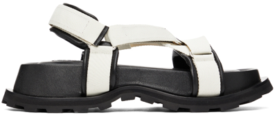 Jil Sander Off-white Webbing Sandals In 100 - White Paper