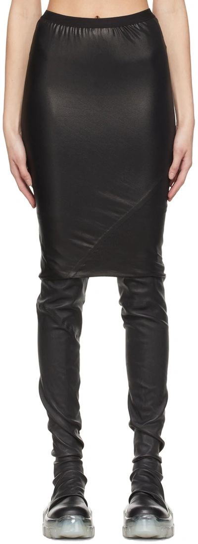 Rick Owens Wolfy Fitted Mini Skirt In Black