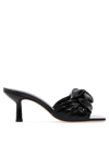 By Far Lana Gloss Leather Mule In Black In Black  