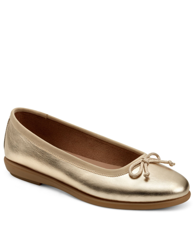 Aerosoles Women's Homebet Ballet Flats In Soft Gold