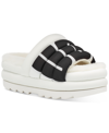 Ugg Maxi Genuine Shearling Lined Sandal In White