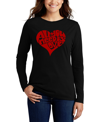 Shop La Pop Art Women's Long Sleeve Word Art All You Need Is Love T-shirt In Black