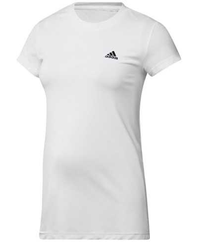Adidas Originals Women's Adidas Designed To Move Colorblock Sport Tee (maternity) In White/black