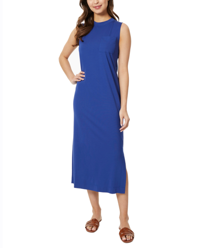 Jones New York Women's Solid Sleeveless Midi Dress In Sapphire